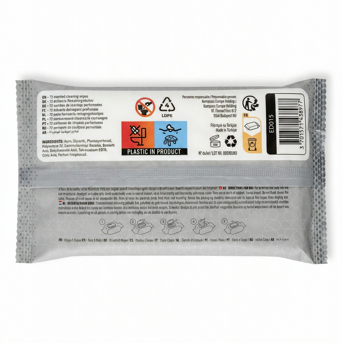 Dubai Style - Musc Intense - Lingettes Humides Parfumees Visage et Corps X72