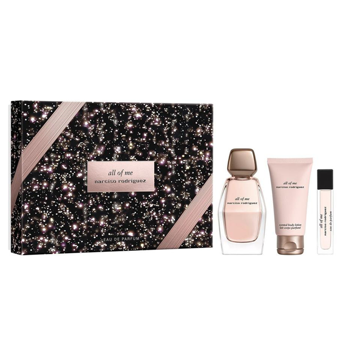 Parfum 90ml + Gel 50ml + Körperlotionle 50ml Narciso Rodriguez - All Of Me - Geschenkset für Damen Eau de Parfum 90 ml + Duschgel 50 ml + Körperlotionle 50 ml