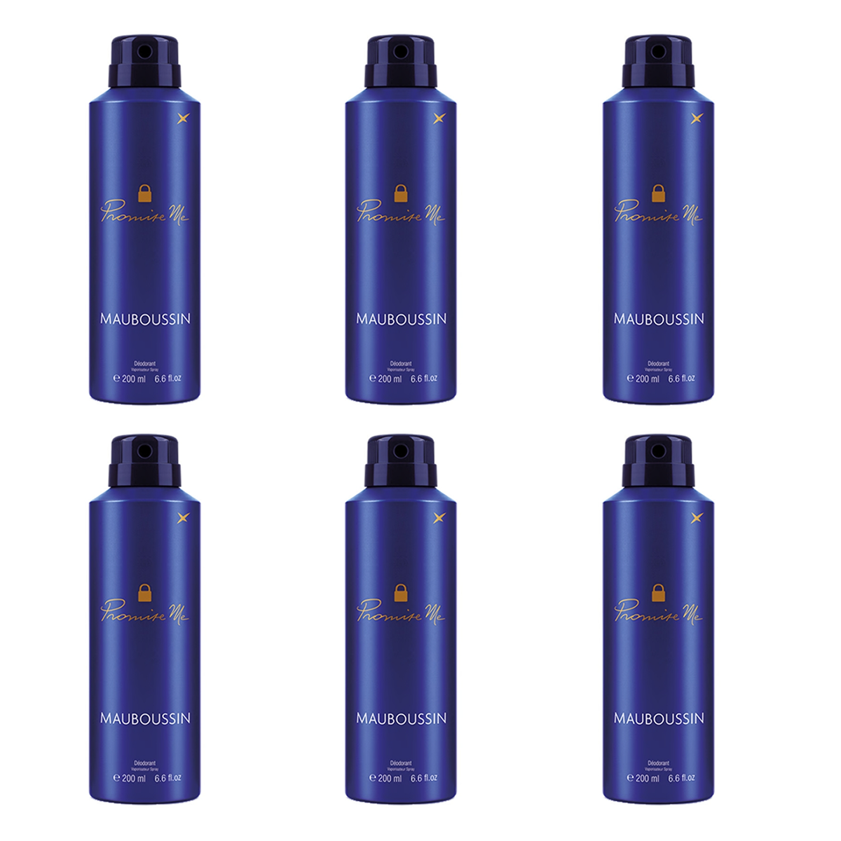 6*200ml Mauboussin - Promise Me - Deodorant für Damen