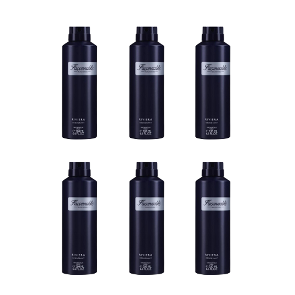 6*200ml Façonnable - Riviera - Deodorant für Herren