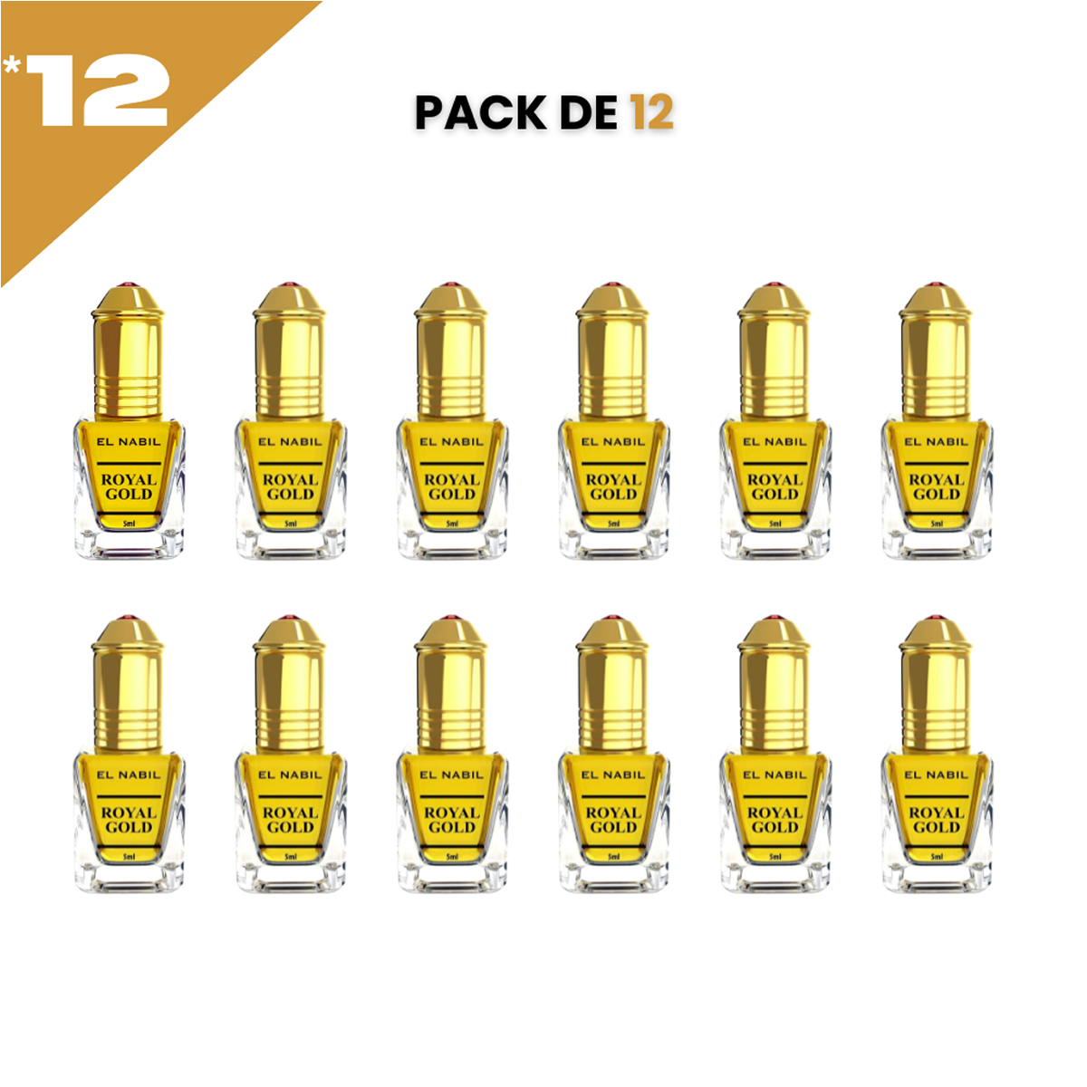 12*5ml el Nabil - Royal Gold - Parfum Konzentrat Sans Alcool