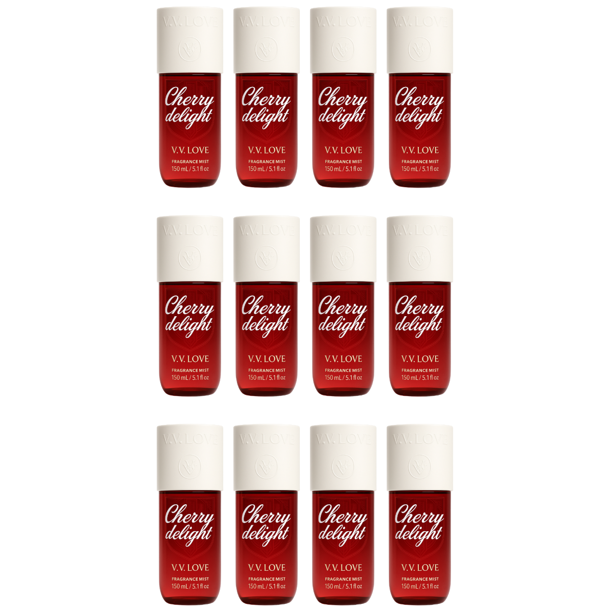 12*150ml Vv Love - Cherry Delight - Körperspray für Damen