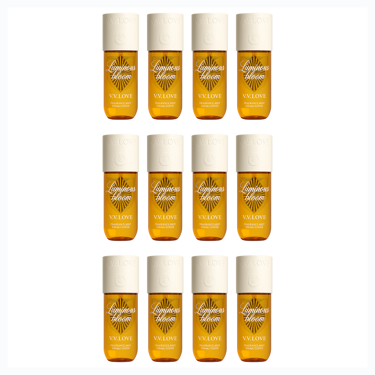 12*150ml Vv Love - Luminous Bloom - Körperspray für Damen