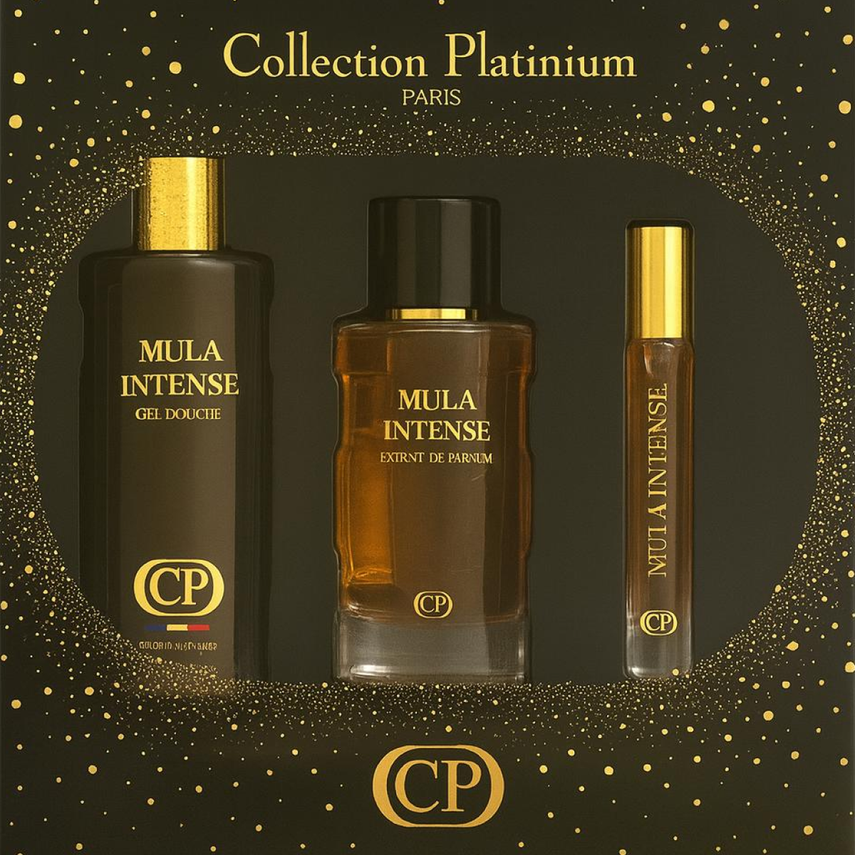 Collection Platinium - Coffret Mula Intense Extrait de Parfum 100ml + Gel Douche 250ml + Extrait 10ml