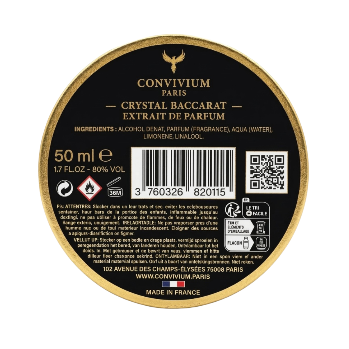 50ml Convivium Paris - Casablanca - Extrait de Parfum Mixte