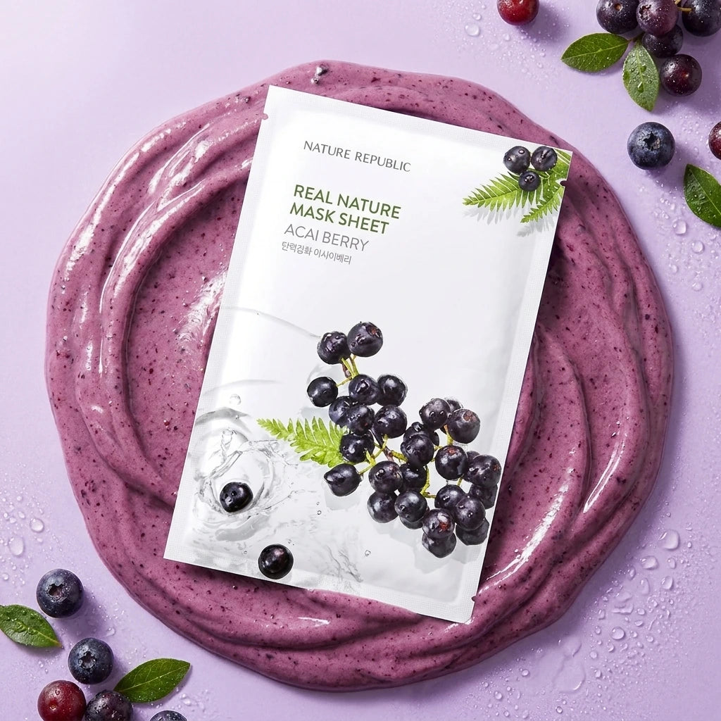 Nature Republic - Real Nature Sheet - Mask Acai Berry