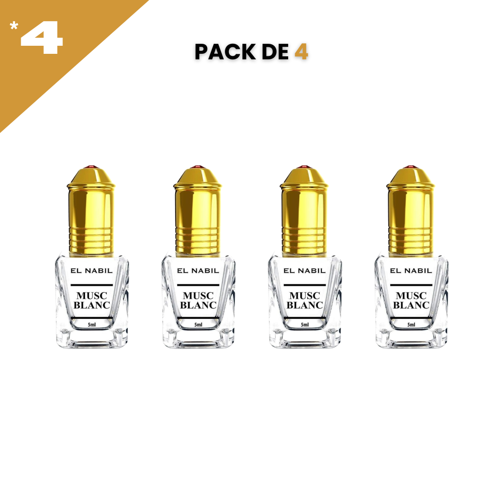 el Nabil - Musc Blanc - Konzentriertes Parfum ohne Alkohol 12*5ml