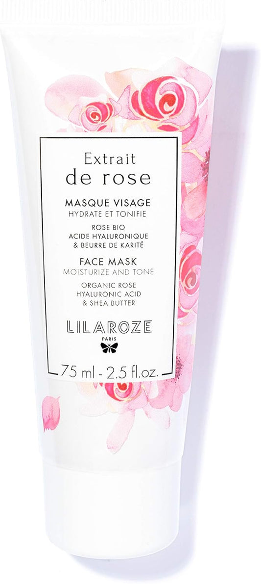 Lilaroze Paris - Gesichtsmaske Extrait de Rose Feuchtigkeitsspendend und belebend