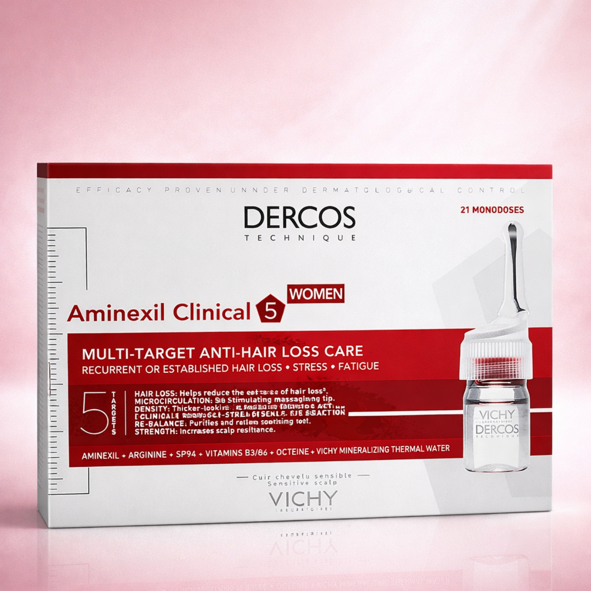 21*6ml Vichy - Dercos Aminexil Intensive 5 Women empfindliche Kopfhaut 21 Ampoule de 6ml
