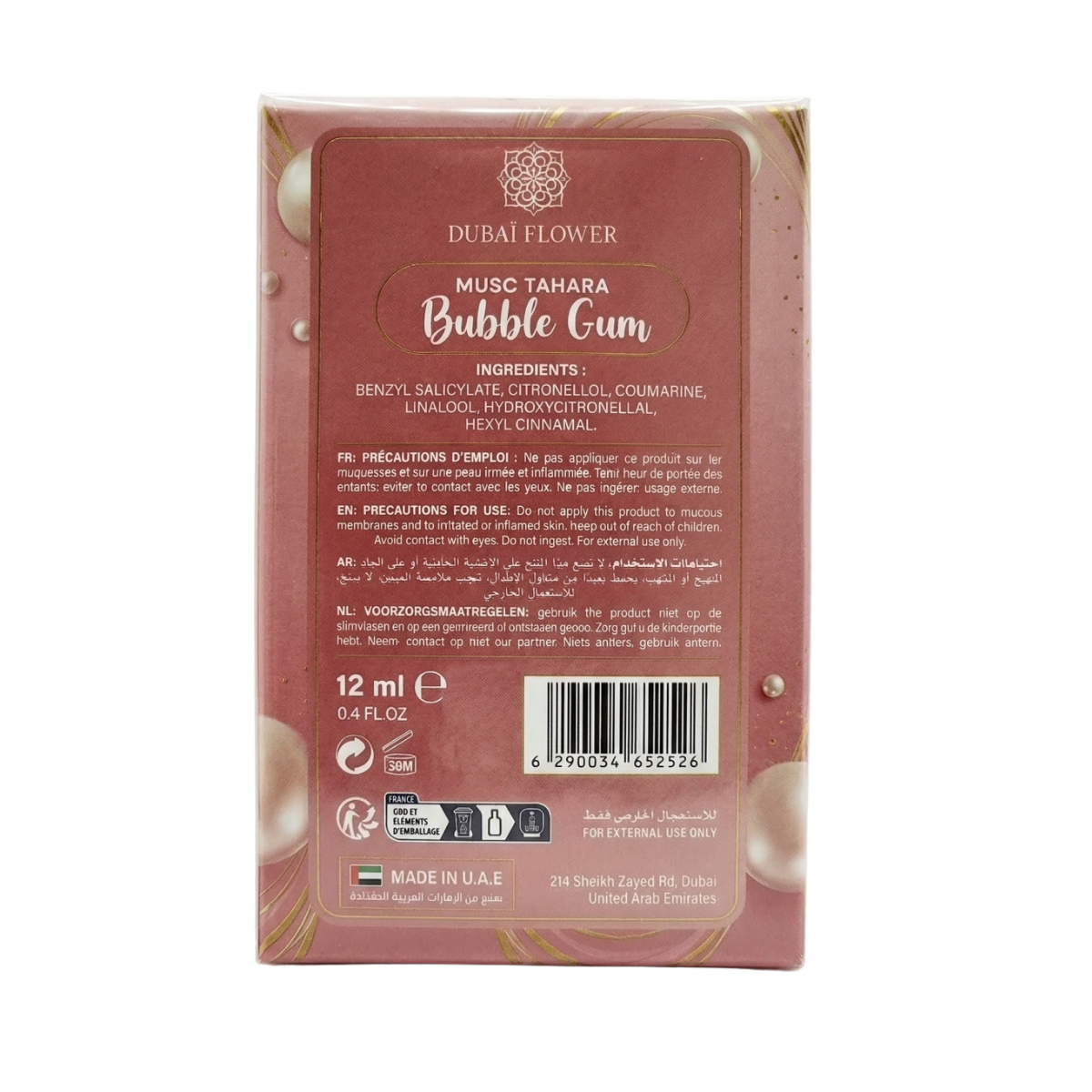 * 4 Dubaï Flower - Musc Tahara Bubble Gum - Parfumkonzentrat Unisex