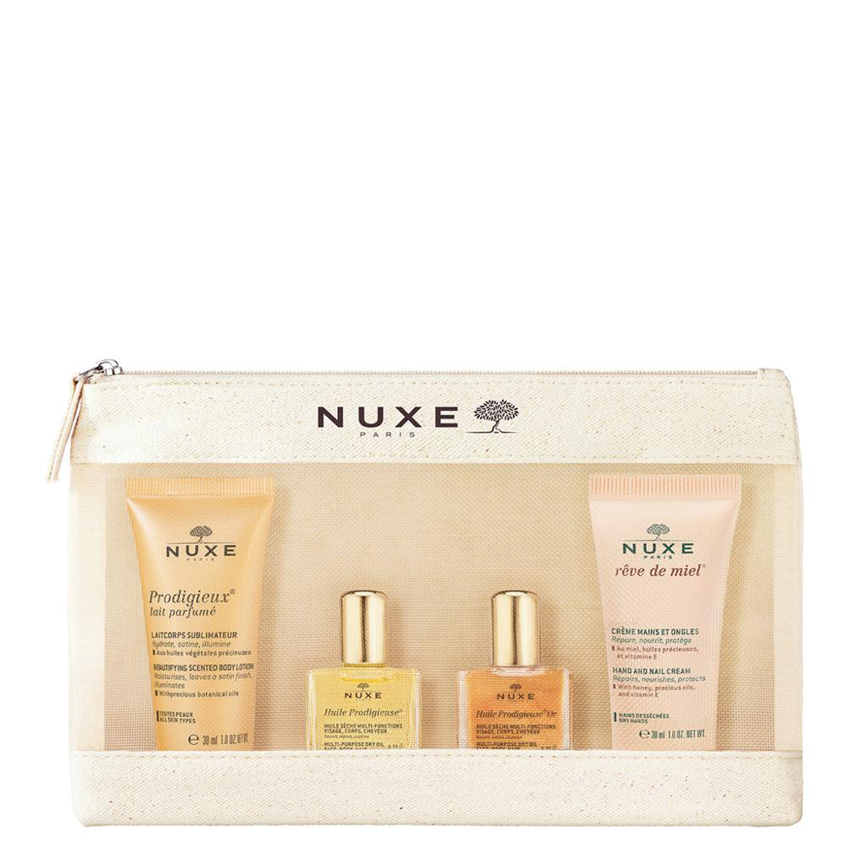 Nuxe - Nuxe The Prodigieux Trousse Lait 30ml+ Öl 10ml+ Öl Or 10ml