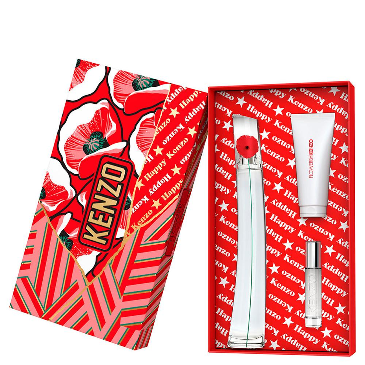Kenzo - Geschenkset Flowers Eau de Parfum 100ml + Körperlotion 75ml + EDP 10ml