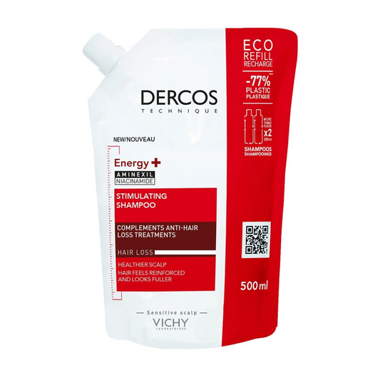 Vichy - Dercos - Shampoo Energisant Stimulant Complément Anti - Chute, Éco - Récharge