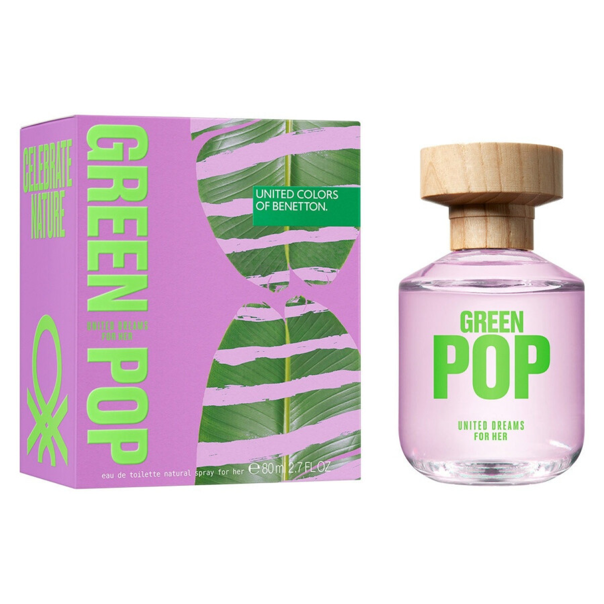 80 ml Benetton - United Dreams Green Pop - Eau de Toilette pour Femme