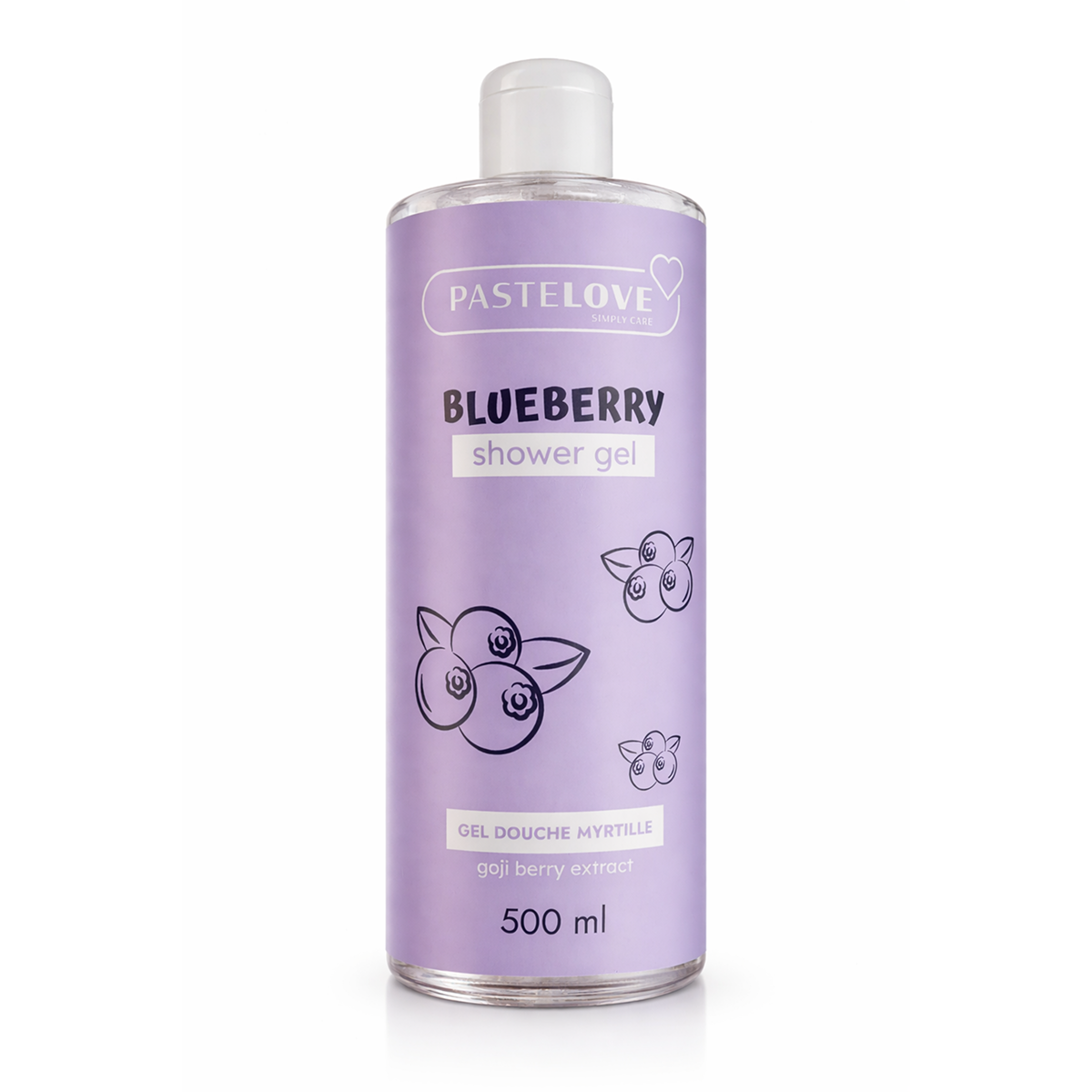 500ml Pastelove - Blueberry - Gel douche Myrtille