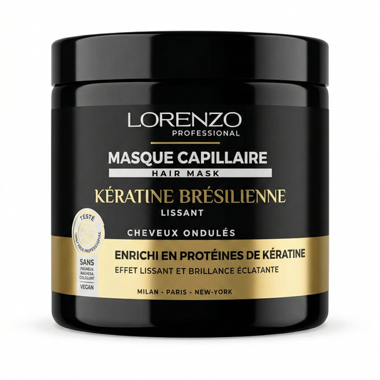 500ml Lorenzo Professional - Masque Capillaire Keratine Bresilienne 500ml