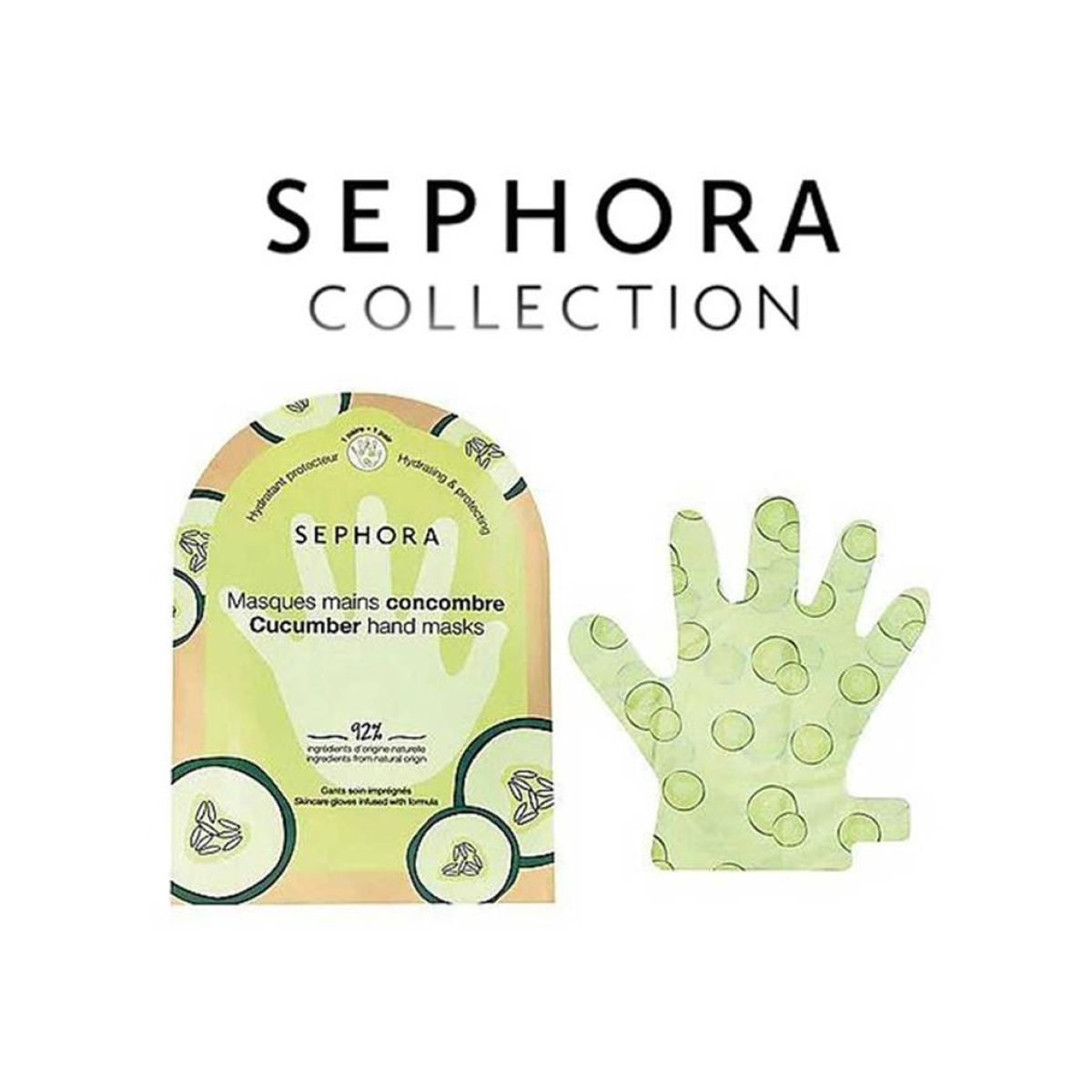 Sephora - Maske Mains Concombre 92% Ingrédients D'origine Naturelle