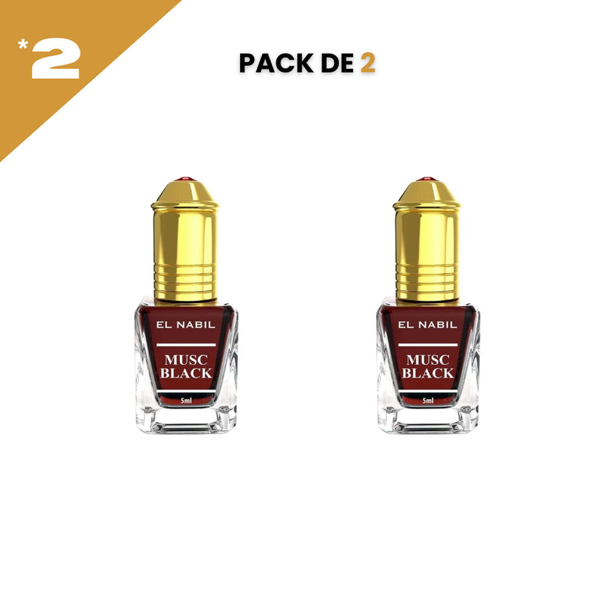 12*5ml el Nabil - Musc Black - Parfum Concentré Sans Alcool 12*5ml
