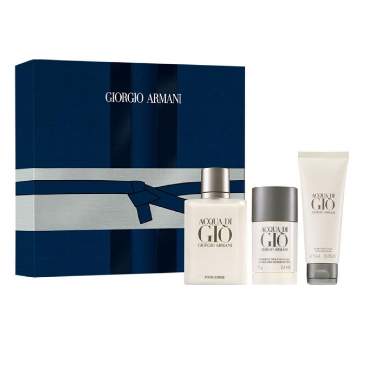 Giorgio Armani - Geschenkset Aqua Di Gio EDT 100ml + Stick 75g +Balsam Rasage 75ml
