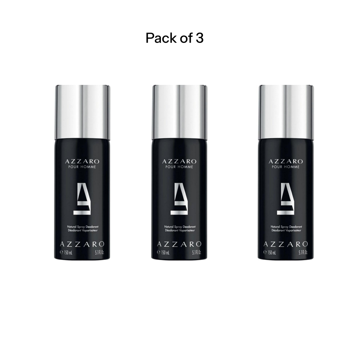 6*150ml Azzaro - für Herren - Deospray für Herren