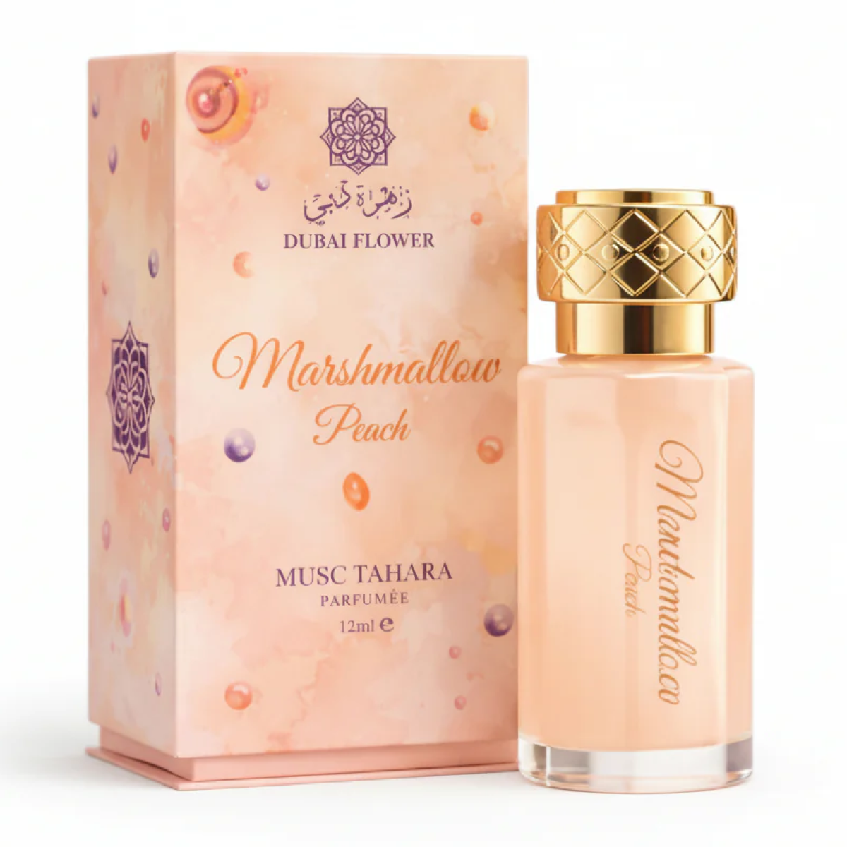 12ml Dubaï Flower - Musc Tahara Marshmallow Peach - Concentré de Parfum Mixte