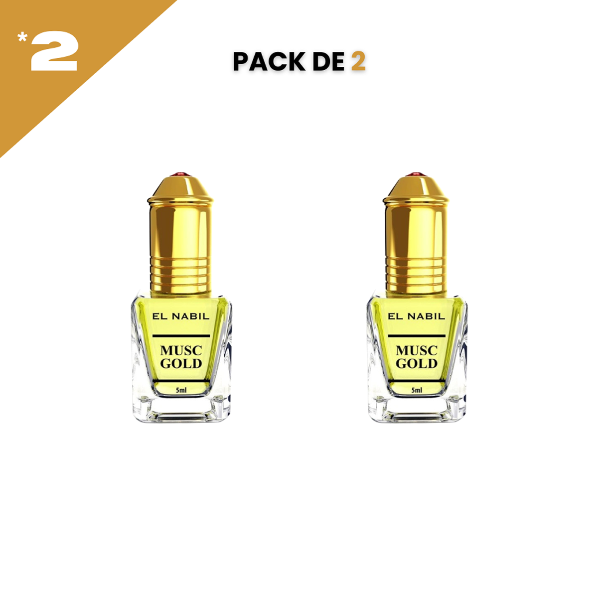 12*5ml el Nabil - Musc Gold - Parfum Concentré Sans Alcool