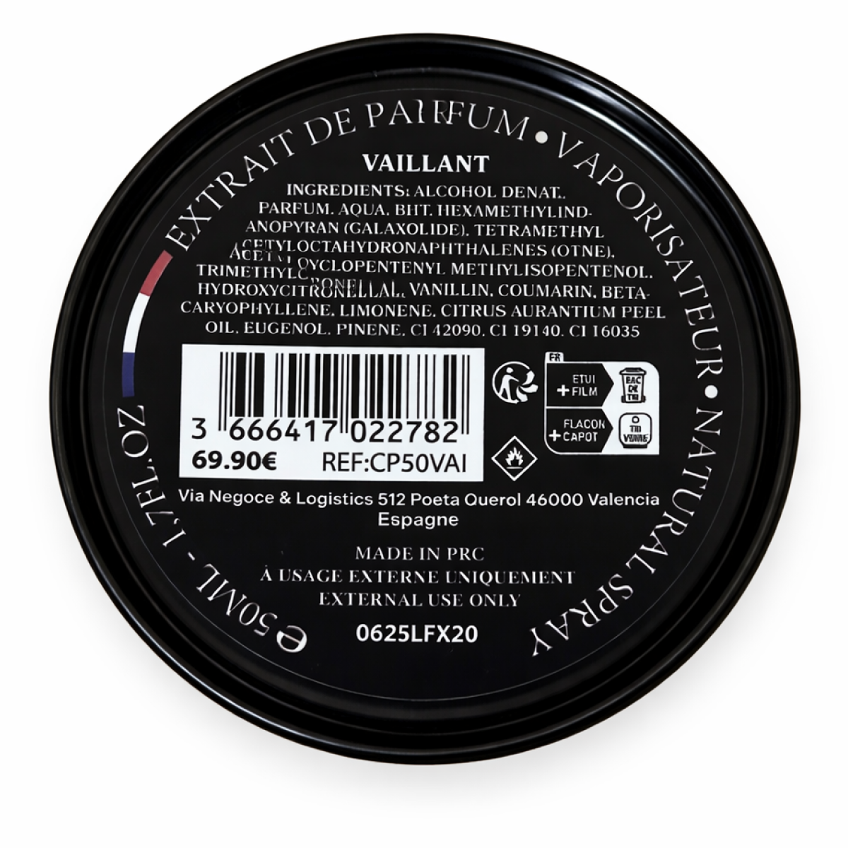 50ml Collection Privée- Vaillant - Extrait de Parfum