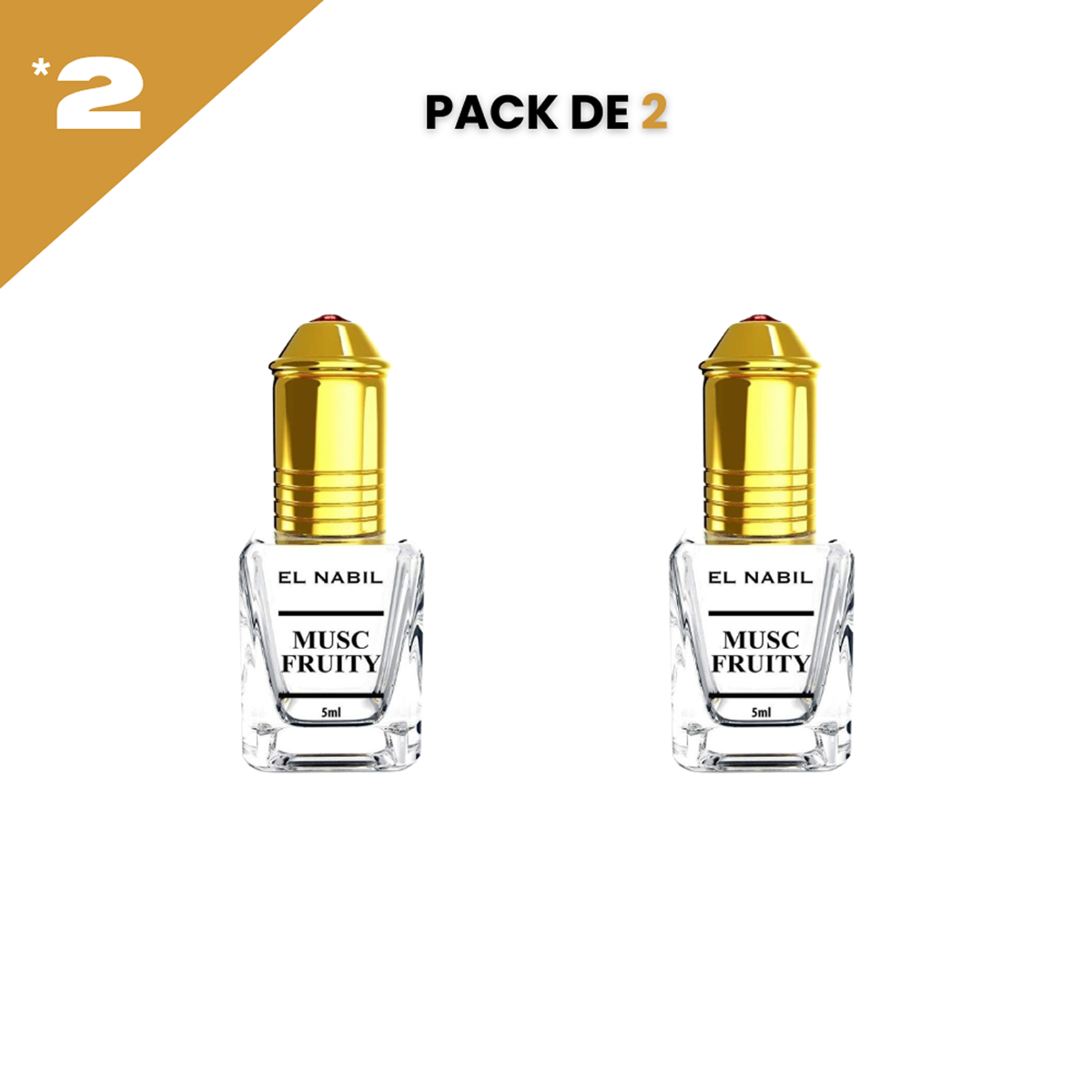 4*5ml el Nabil - Musc Fruity - Parfum Concentré Sans Alcool