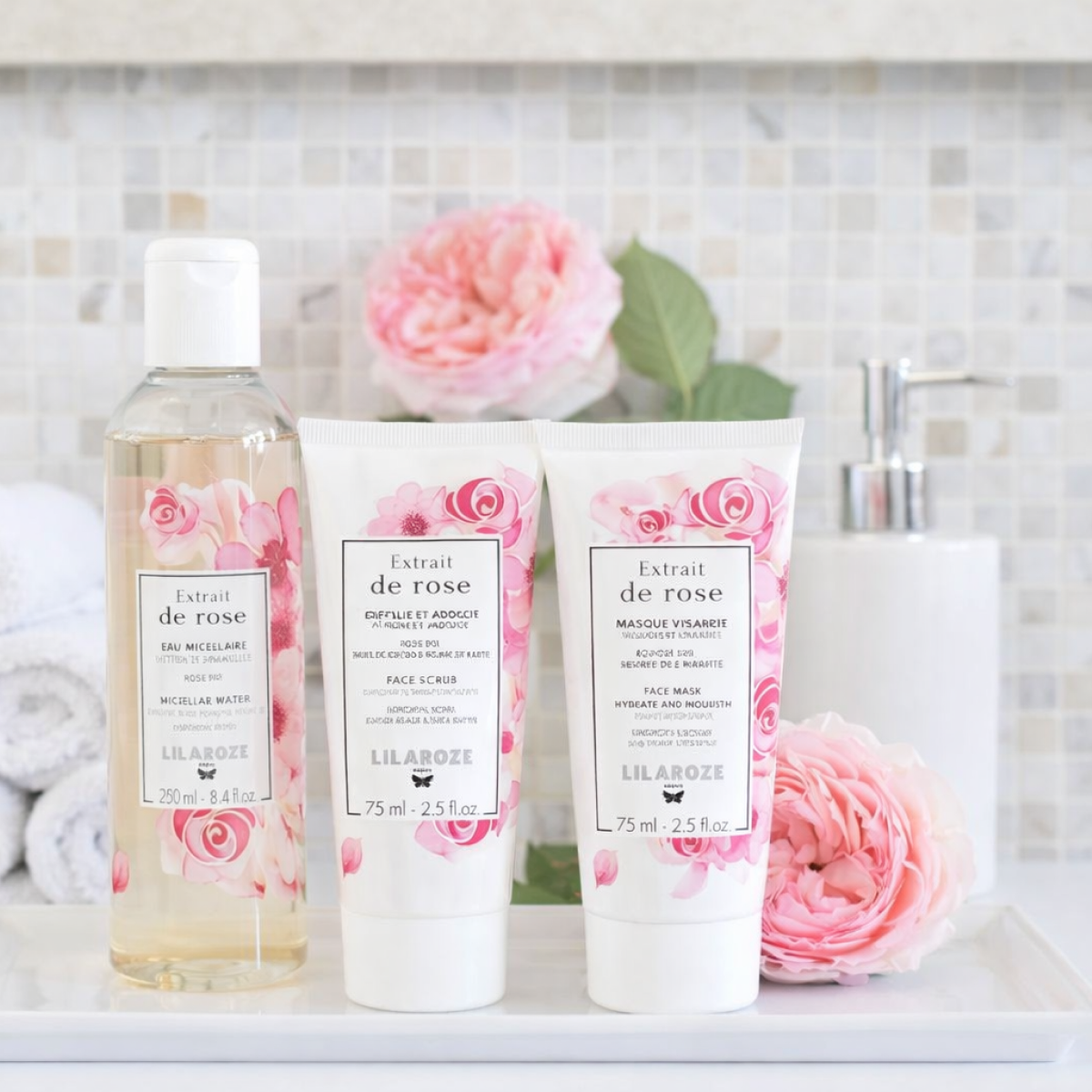 Lilaroze Paris - Peeling Gesicht Extrakt aus Rose Exfolie et Adoucit