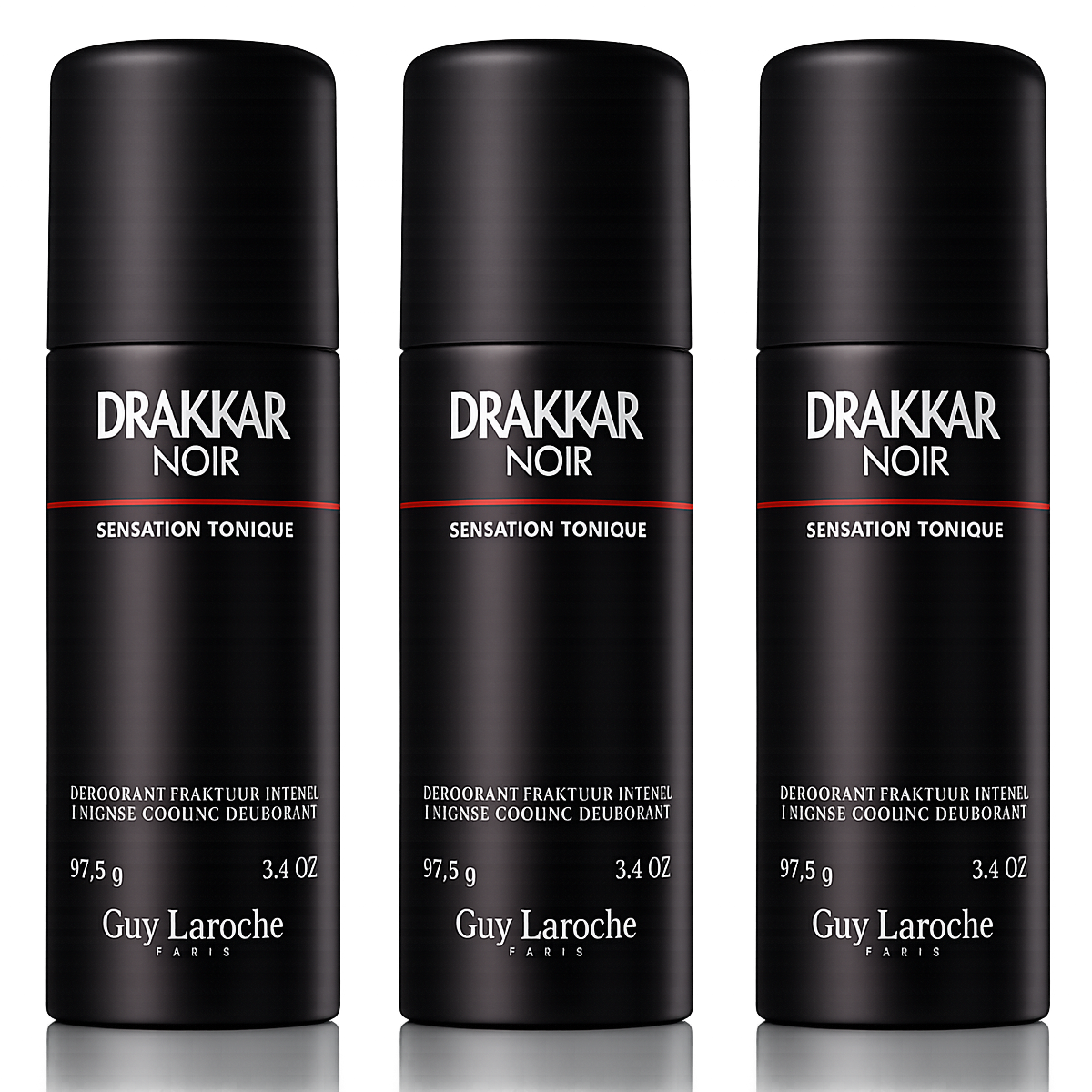 6 * 100ml Guy Laroche - Drakkar Noir - Deodorant für Herren