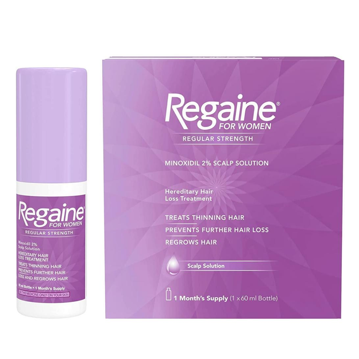 Regaine - Extra Strangth 2% Minoxidil für Damen 1mois D'utilisations 60ml