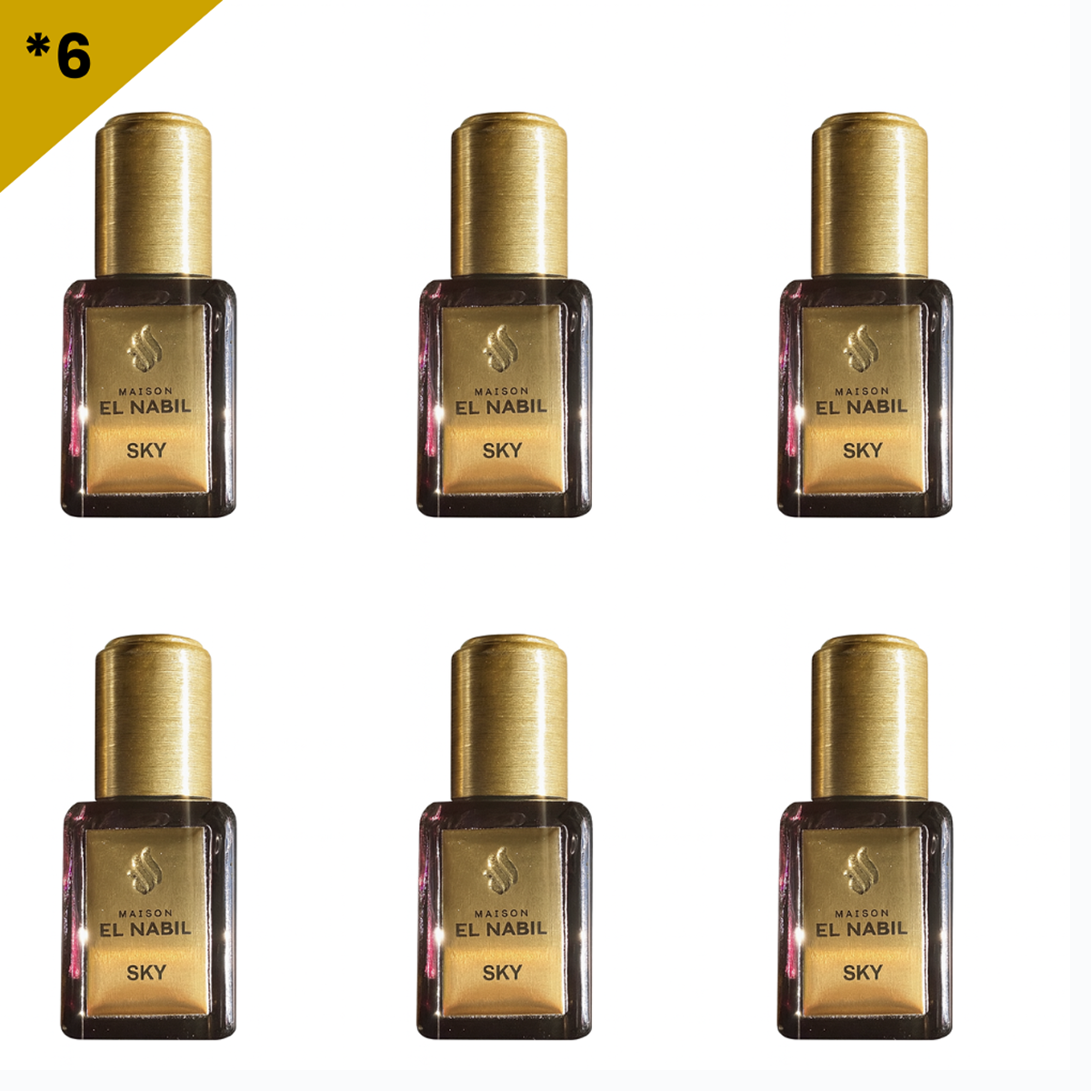 12*5ml el Nabil - Sky - Parfum Concentré Sans Alcool