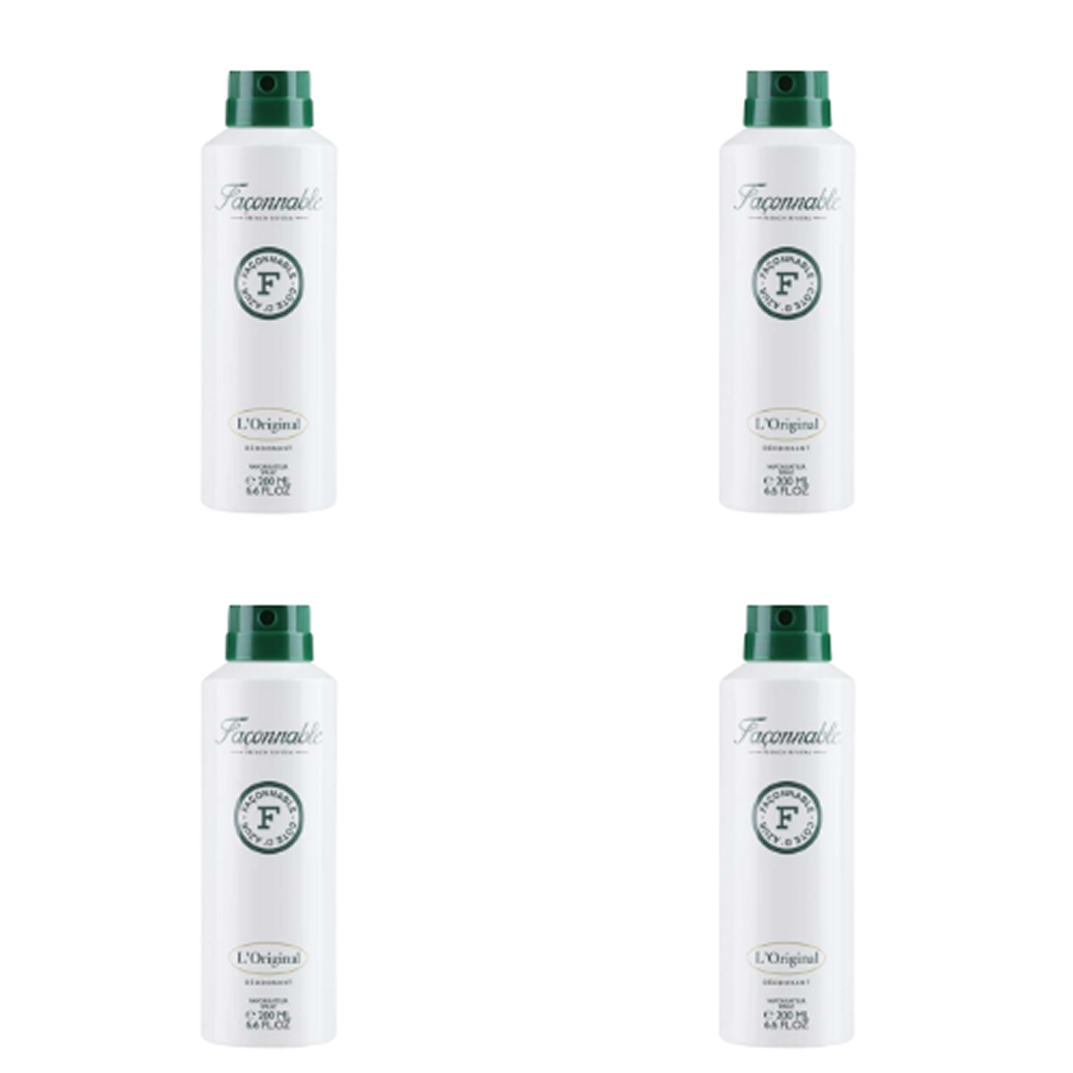 6*200ml Façonnable - L'original - Deodorant für Herren