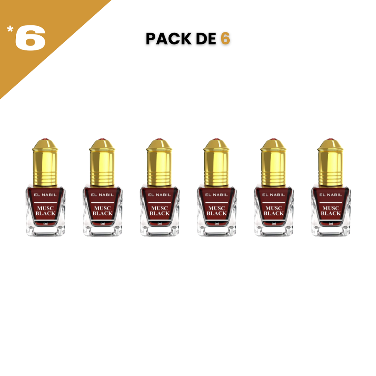 12*5ml el Nabil - Musc Black - Parfum Concentré Sans Alcool 12*5ml
