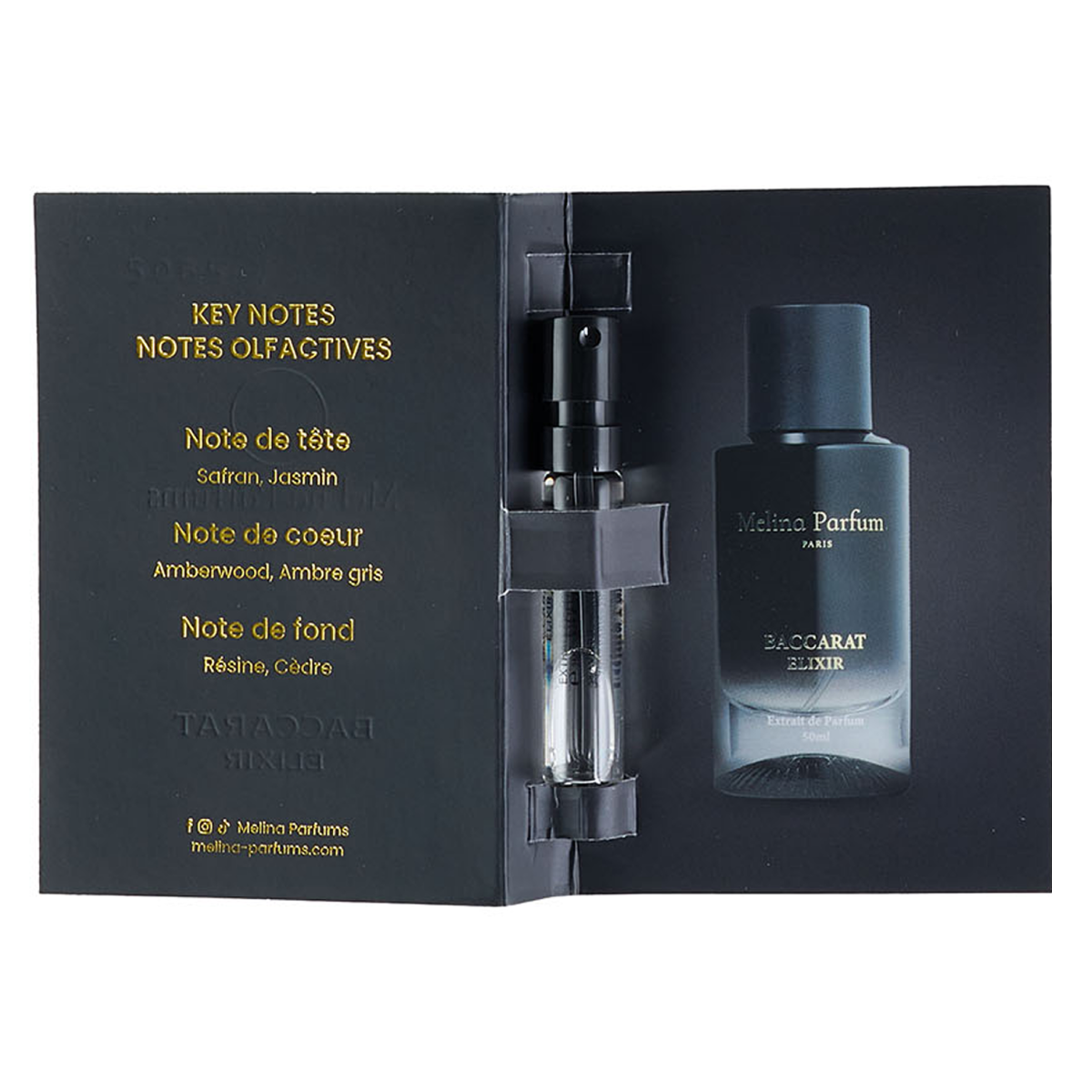 Melina Parfums - échantillons Baccarat élixir