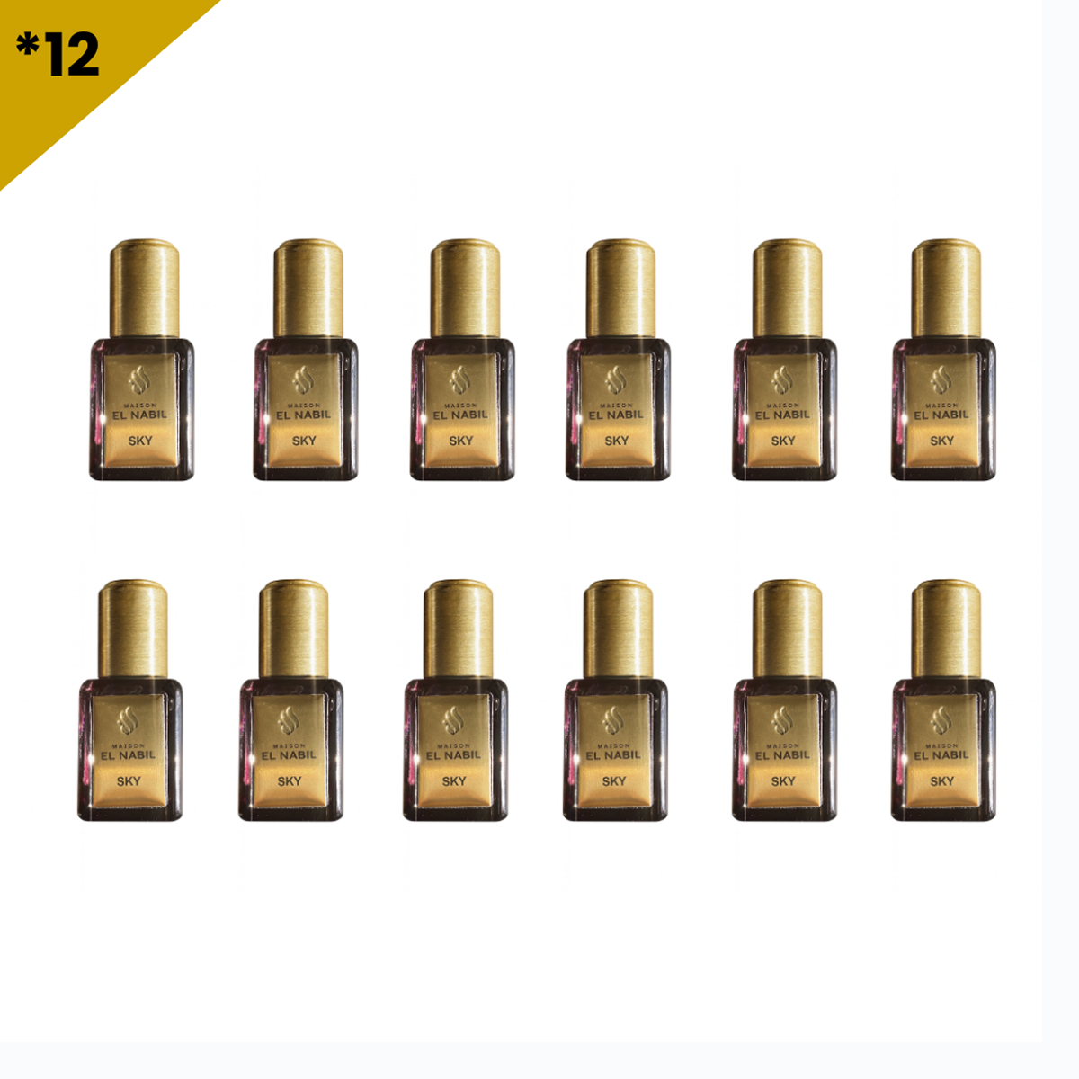 12*5ml el Nabil - Sky - Parfum Concentré Sans Alcool