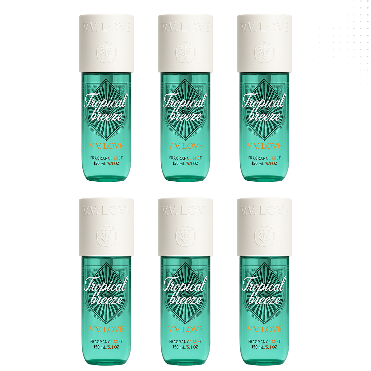 12*150ml Vv Love - Tropical Breeze - Körperspray für Damen