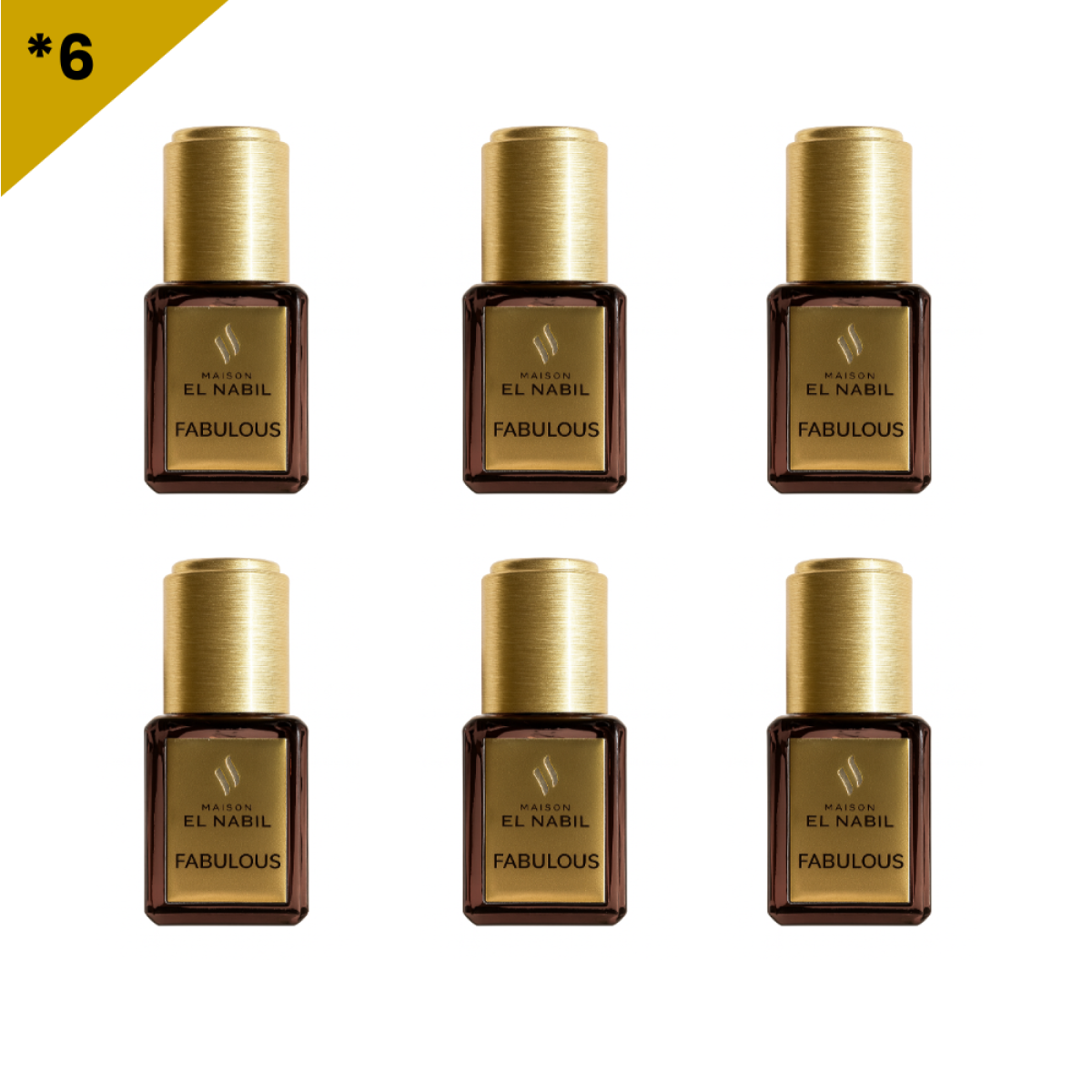 6*5ml el Nabil - Fabulous - Parfum Concentré Sans Alcool