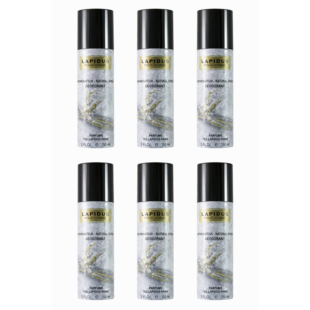 6 * 150ml Ted Lapidus - Lapidus - Deodorant für Herren