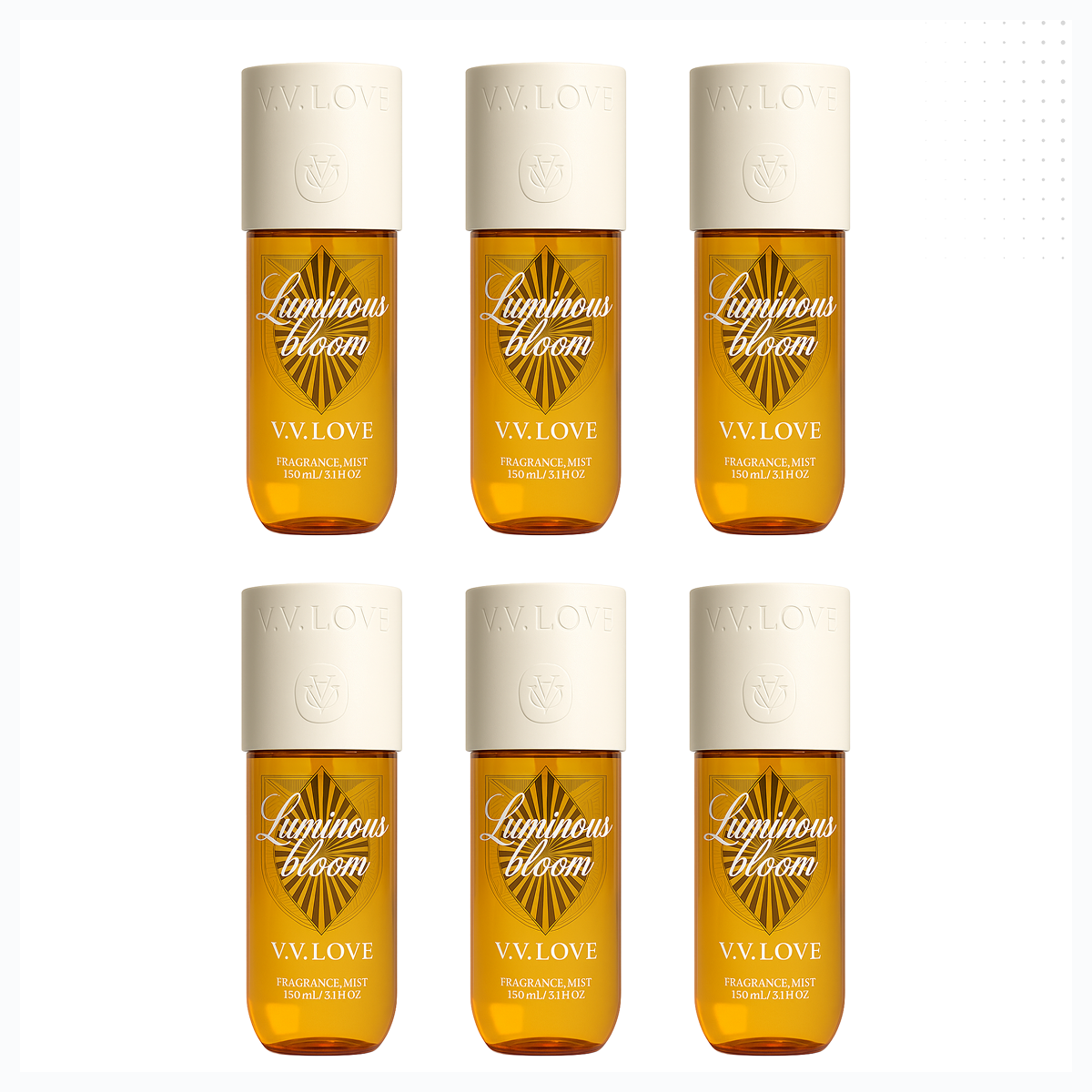 12*150ml Vv Love - Luminous Bloom - Körperspray für Damen