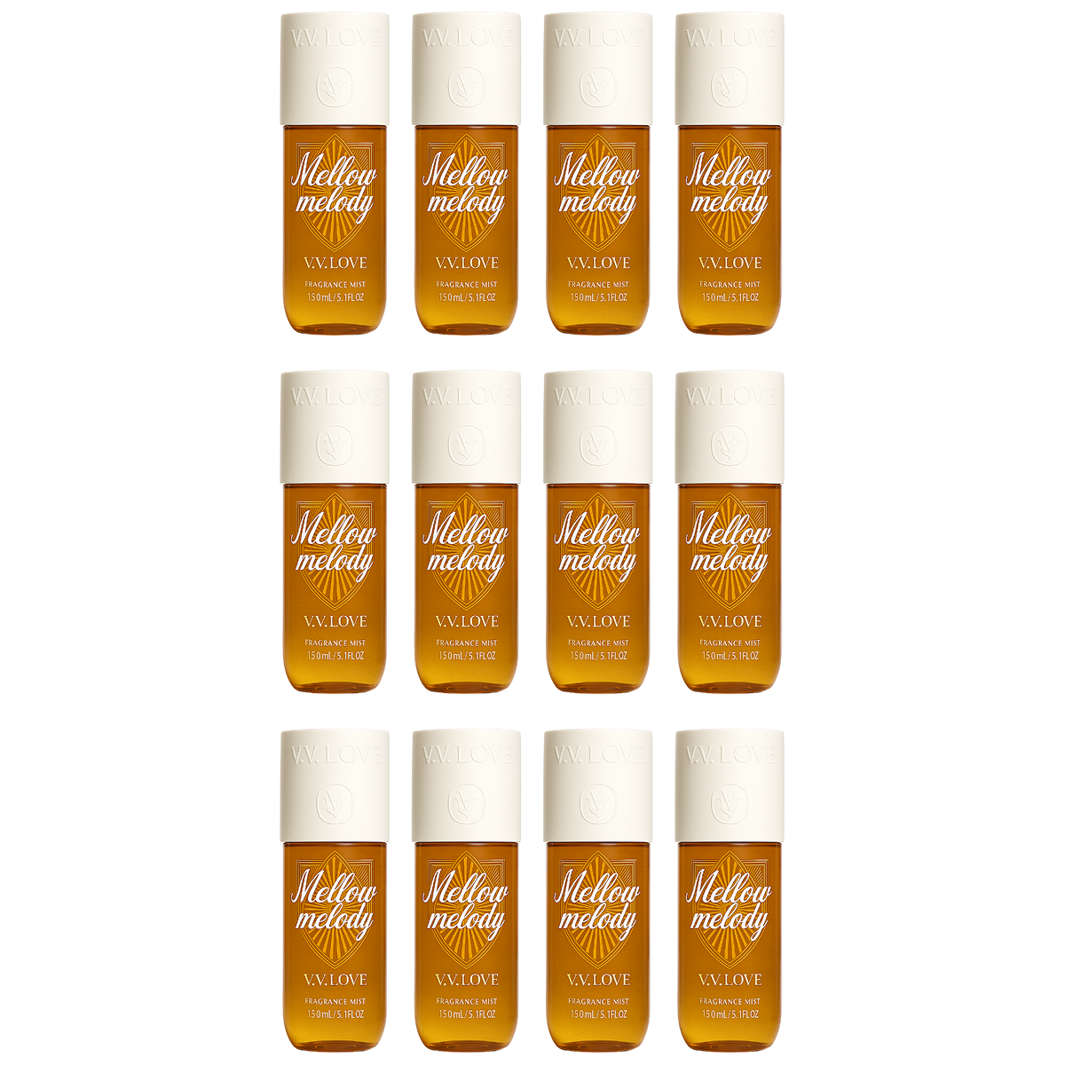 12*150ml Vv Love - Mellow Melody - Körperspray für Damen
