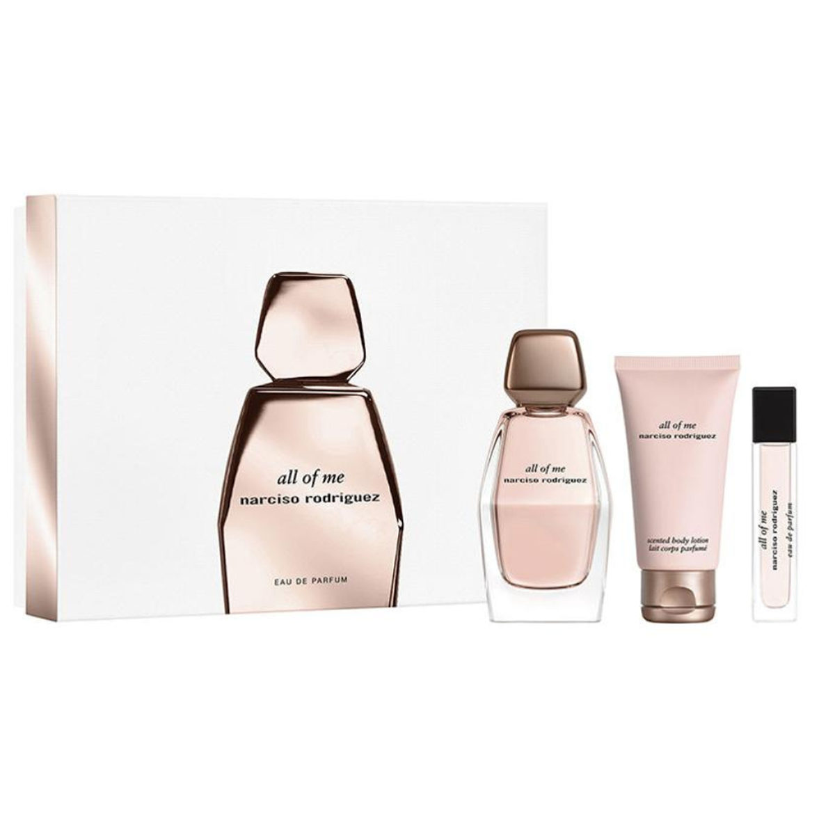 Parfum 90ml + Gel 50ml + Körperlotionle 50ml Narciso Rodriguez - All Of Me - Geschenkset für Damen Eau de Parfum 90 ml + Duschgel 50 ml + Körperlotionle 50 ml