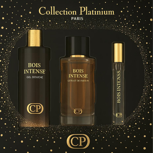 Collection Platinium - Coffret Bois Intense Extrait de Parfum 100ml + Gel Douche 250ml + Extrait 10ml