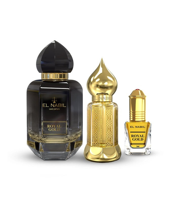 EL NABIL Royal Gold Set 65ml +12ml Spray +5ml
