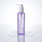 High-end commercial shot of Celimax Jojoba Cleansing Oil bottle standing elegantly on a clear, calm water surface with gentle ripples. Tiny, realistic water droplets on the clear bottle. Bright, clean studio lighting, reflections in the water, hyper-realistic, liquid transparency, premium cosmetics ad. --ar 1:1 (gemini-3-pro-image-preview)