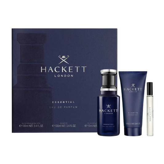 Hackett - Geschenkset Essential für Herren - Eau de Parfum 100 ml + Duschgel 100 ml + Eau de Parfum 10 ml