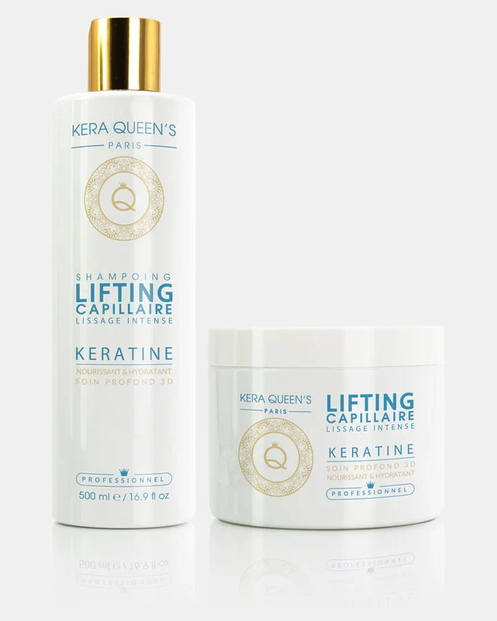 Kera Queen's - Duo Lifting Kératine intense soin profond 3D Shampoo 500ml + Maske 500ml
