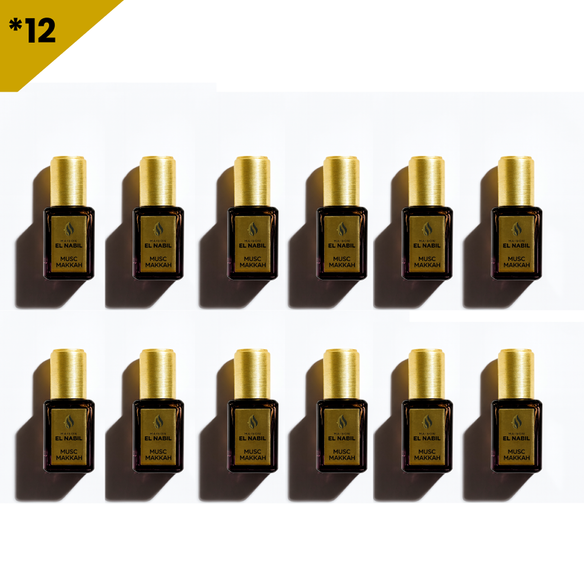 12*5ml el Nabil - Makkah - Parfum Concentré Sans Alcool