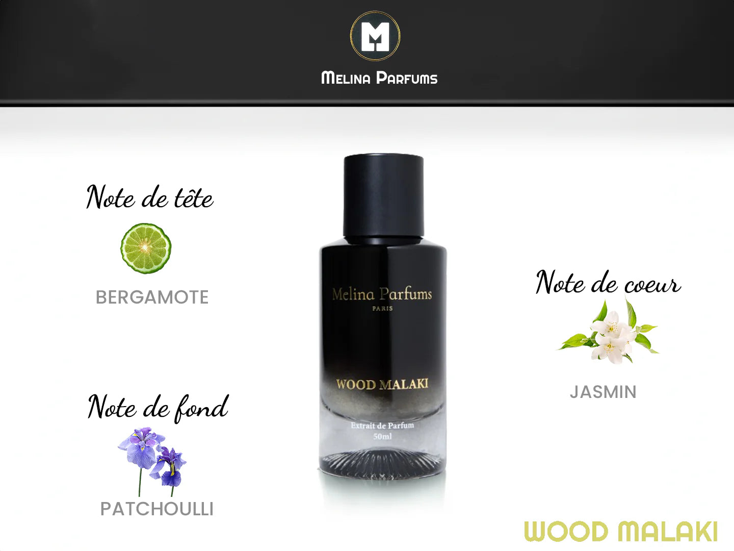 Melina Parfums - Wood Malaki - Extrait de Parfum Mixte