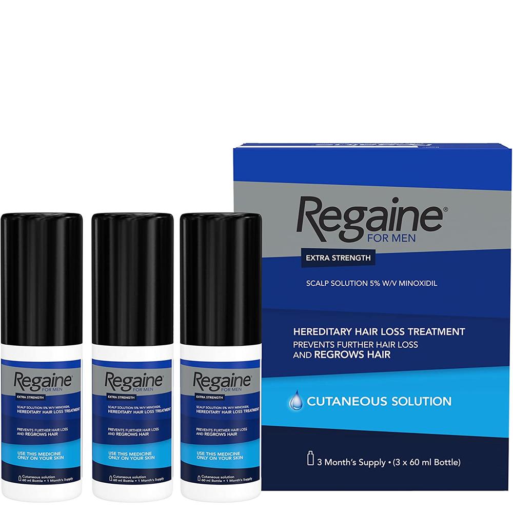 Kosmetika Extra Strangth 5% Minoxidil 3Monate Gebrauch 3* der Marke Regaine mixte 60ml